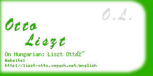 otto liszt business card